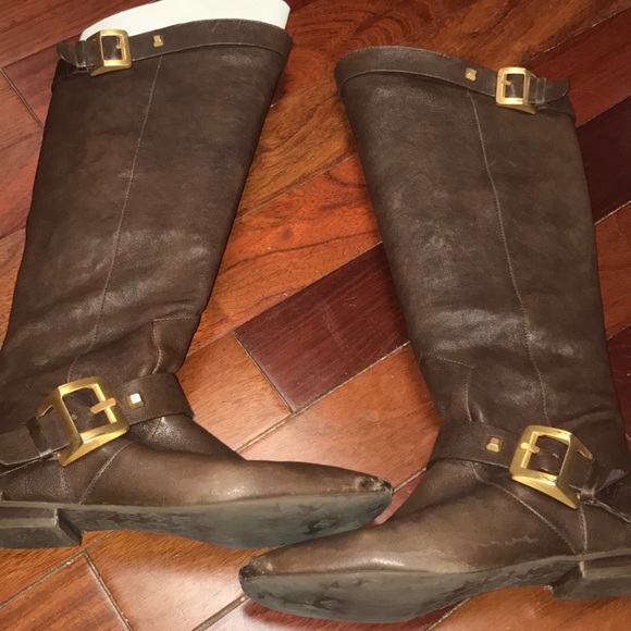 BCBG brown leather knee high riding boots - Picture 5 of 8